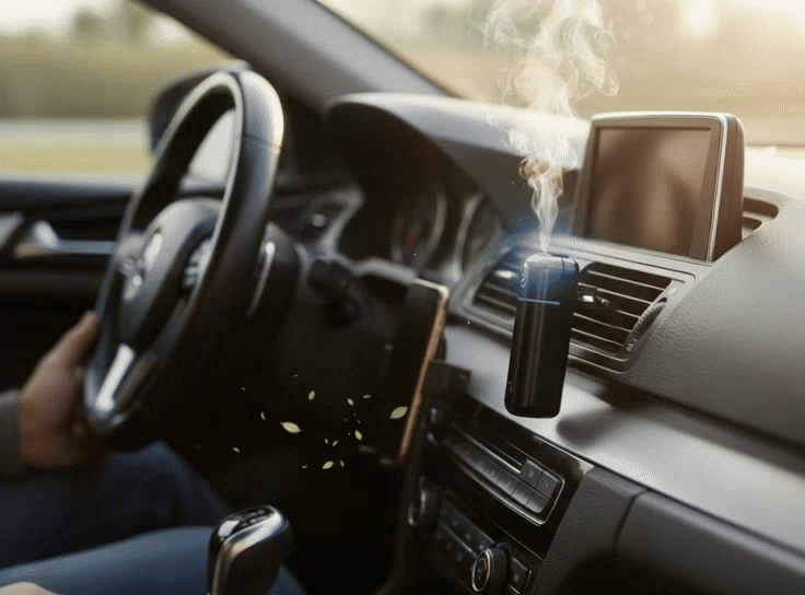 Scentics MINIgo – použití v autě